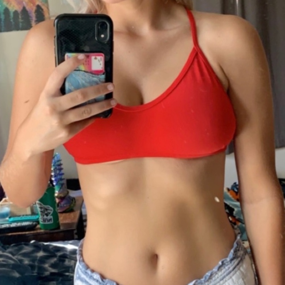 Red Jolyn swim top